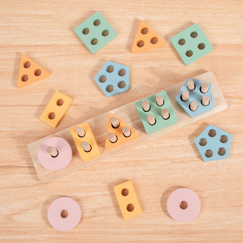 Wooden Children's Early Education Montessori Geometric Shape Educational Toys