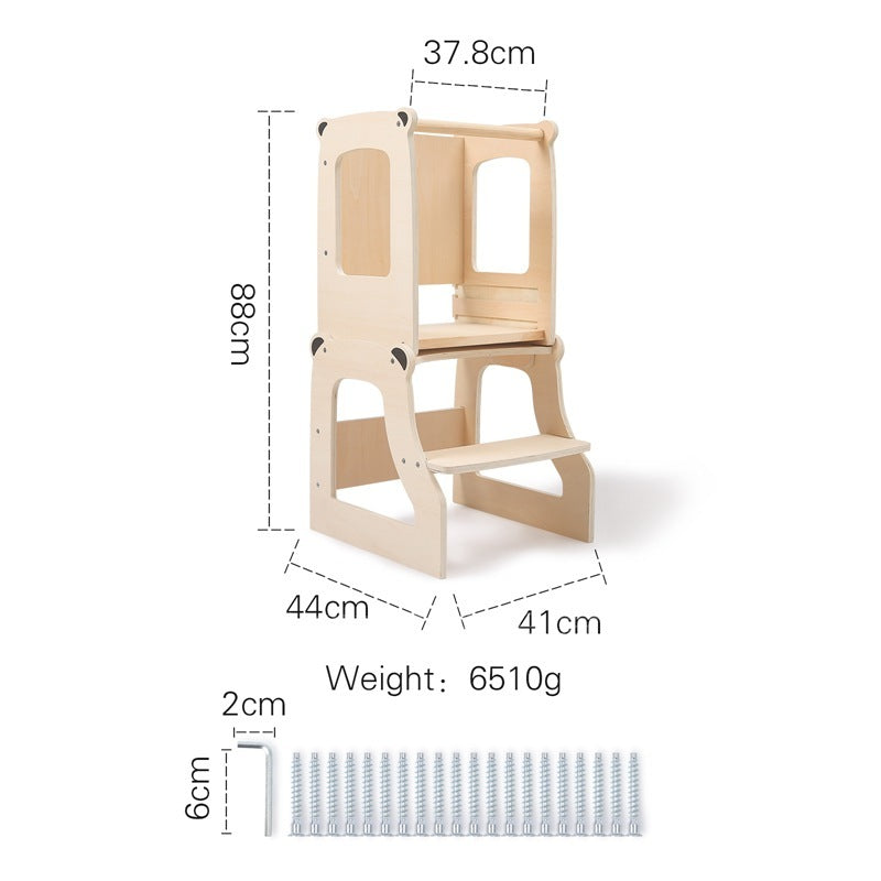 Montessori Toddler Learning Tower Kitchen Hand Washing Step Climbing Chair