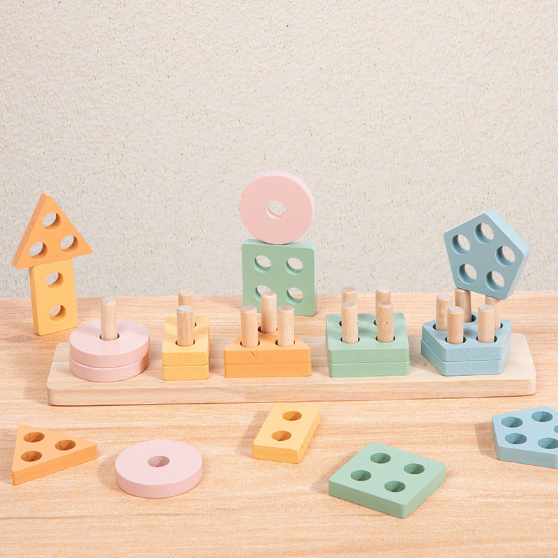 Wooden Children's Early Education Montessori Geometric Shape Educational Toys