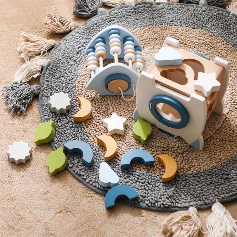 Montessori Educational Rocket Toys Baby Busy Box
