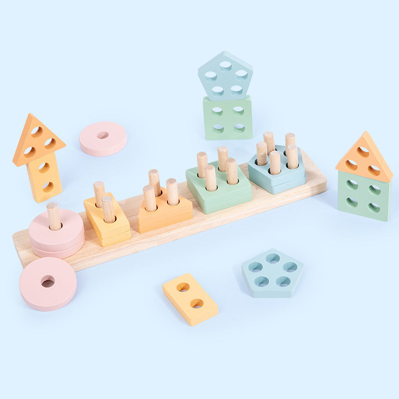 Wooden Children's Early Education Montessori Geometric Shape Educational Toys