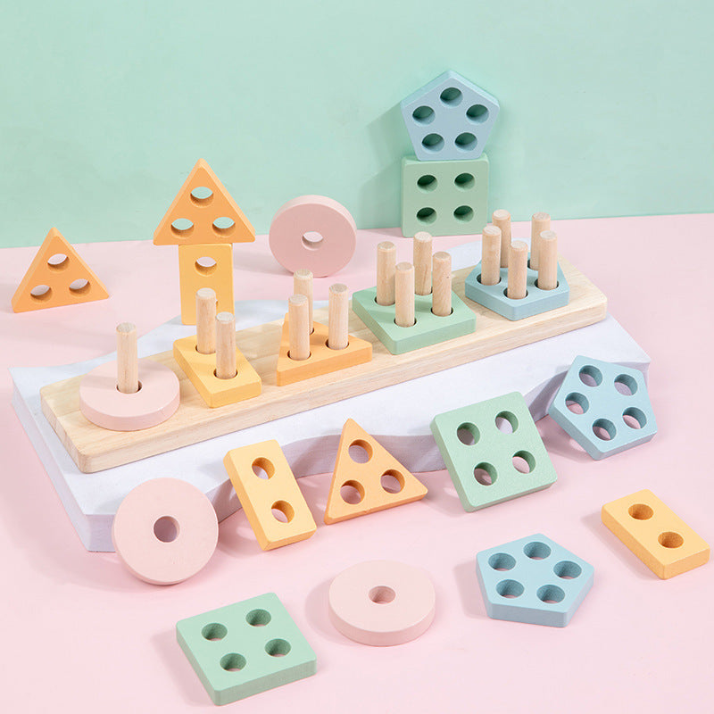 Wooden Children's Early Education Montessori Geometric Shape Educational Toys