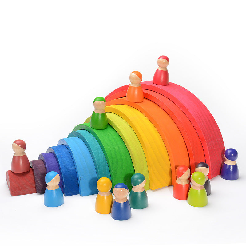 Arched solid wood toys