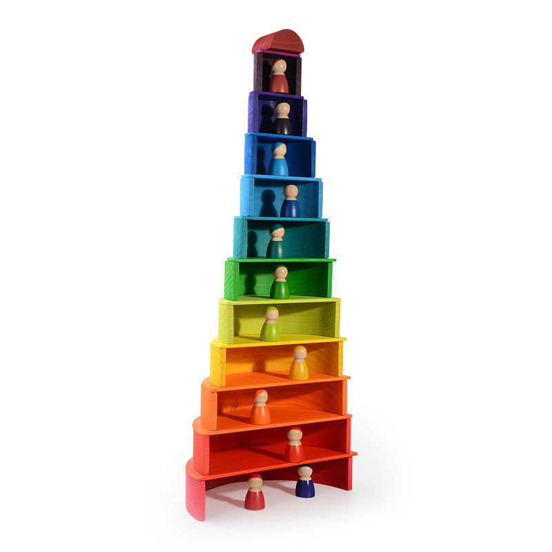 Arched solid wood toys
