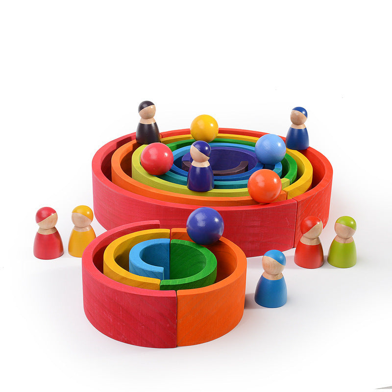 Arched solid wood toys